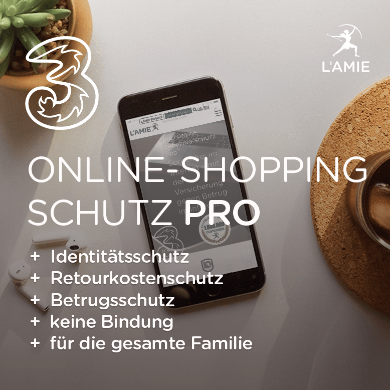 Drei Online Shopping Schutz Pro, Cyberversicherung für Drei Kunden